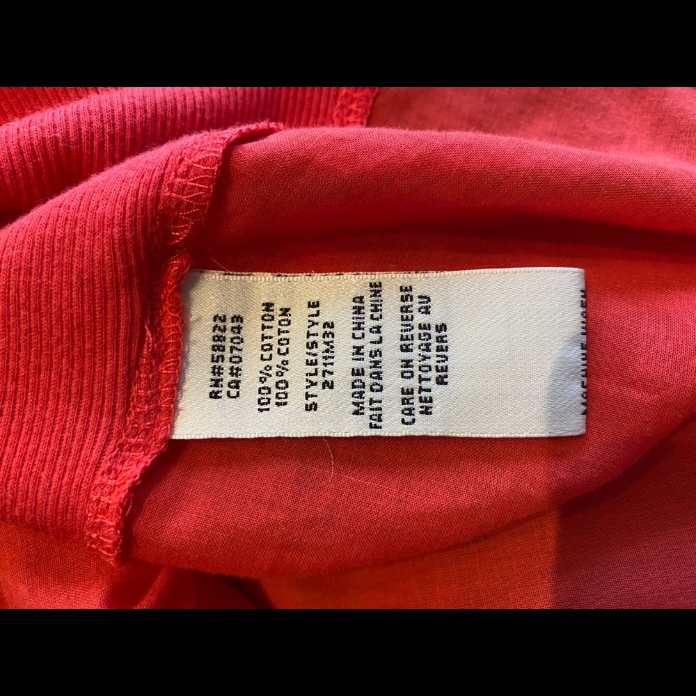 Max Studio Red Button Up Top - Picture 4 of 5